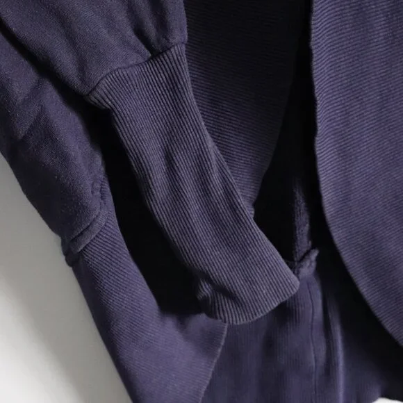 Wilfred Cocoon Open Front S Purple Raglan‎ Long Sleeve Collared Sweater Cardigan - Picture 7 of 11
